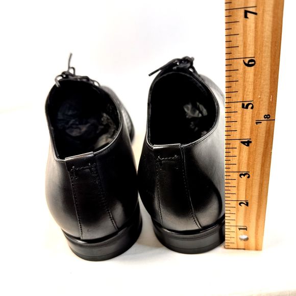 AQUATALIA MEN\'S AARON WOVEN/SMOOTH BLACK LEATHER DRESS OXFORDS SZ 11.5M US NIB